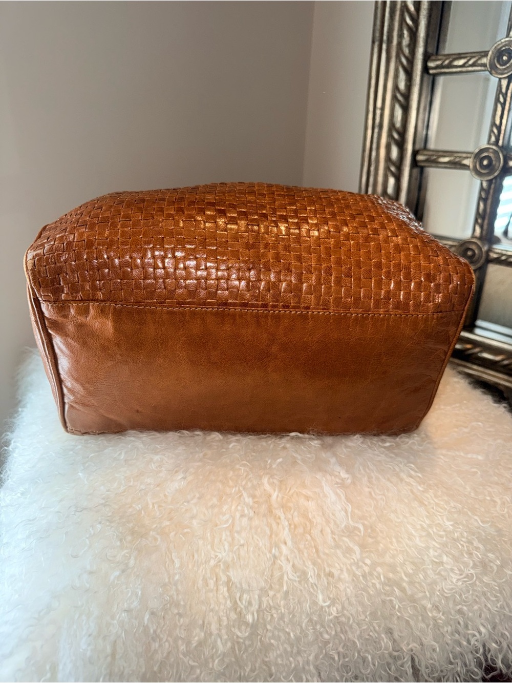 Rare Fendi Boston Bag S.A.S. Roma hand-woven "intrecciato" leather design - Picture 7 of 16